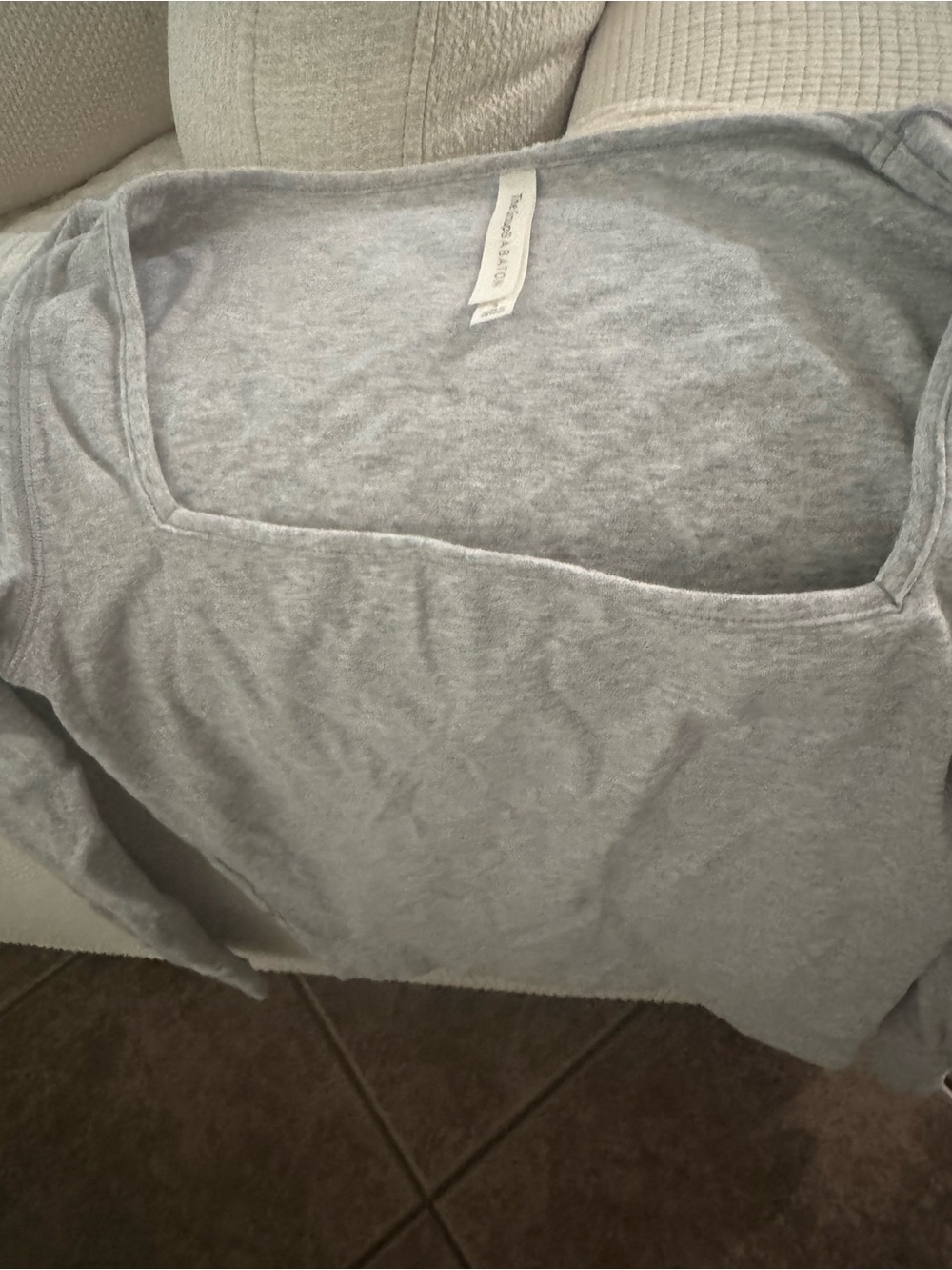 Light Gray Square Neck top